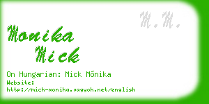 monika mick business card